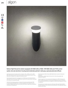 Redo 90073 - LED Vonkajšie nástenné svietidlo ALGON LED/9W/230V IP65 čierna