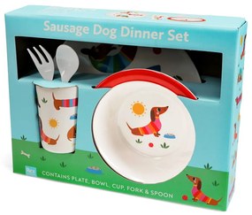 Detská jedálenská súprava 5 ks Sunny Sausage Dog – Rex London