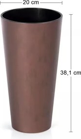 Plastový kvetináč DTUS200C 20 cm - hrdzavá