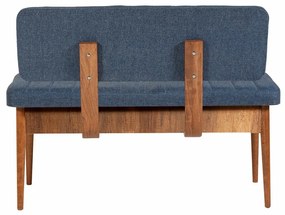 Lavica Vina Dark Blue and Walnut