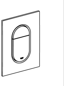 GROHE 37624GN0 - Ovládacie tlačidlo ARENA COSMOPOLITAN S 130 × 172 mm zlaté