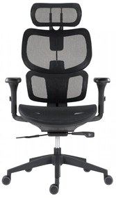Kancelárska ergonomická stolička ETONNANT — sieť, čierna, nosnosť 130 kg
