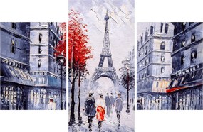 Obraz uličky v Paríži, olejomaľba (90x60 cm)