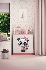 Dětská komoda BABYDREAMS Panda růžová