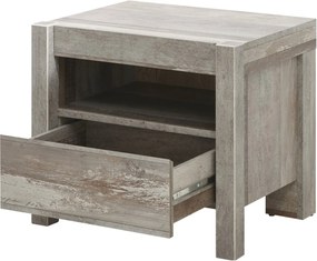 Sconto Posteľ s nočnými stolíkmi MARACANA driftwood, 180x200 cm