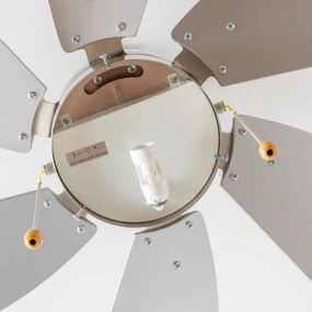 ZEVENTI - Stropný ventilátor FAMARA 1xE14/60W/230V šedá