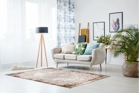 Koberec AKRYL VALS 0W9990 H02 48 Abstrakcia ornament slonia kosť / medený