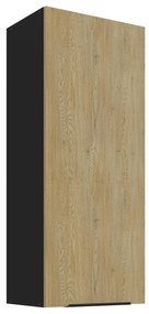 Horná kuchynská skrinka Carminia 45 G-108 1F (dub cremona + čierna). Akcia -23%. Vlastná spoľahlivá doprava až k Vám domov. 1128008