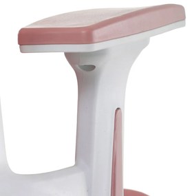 Kancelárska otočná stolička ROSE — sieť / látka, ružová