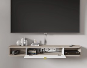TV stolík/skrinka Ikaro (dub sonoma +  biela). Akcia -23%. Vlastná spoľahlivá doprava až k Vám domov. 1124939