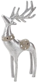 VIANOČNÁ SOŠKA DEER 30CM STRIEBORNÁ