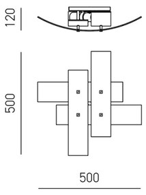 Gea Luce LARA P P arg - Stropné svietidlo LARA 2xE27/52W/230V 50 cm strieborná