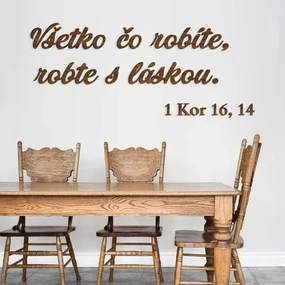 DUBLEZ | Drevený citát z Biblie - nálepka na stenu