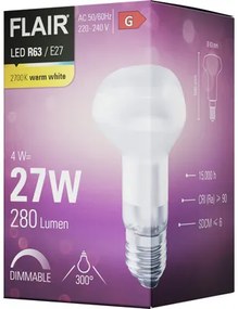 LED žiarovka FLAIR reflektor R63 E27 4W/27W 280lm 2700K matná stmievateľná