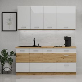 Kuchynská Linka Artisan White 180 cm bez pracovnej dosky