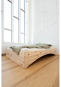 Dvojlôžková posteľ z borovicového dreva bez čela 140x200 cm v prírodnej farbe Orbit – Karup Design