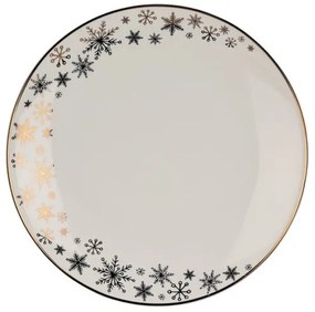 EH Porcelánový plytký tanier Snowflakes, 27 cm