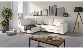 Krémovobiela rohová pohovka (ľavý roh) Ariella – Ropez