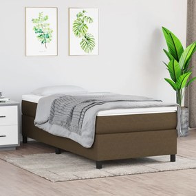Boxspring posteľ s matracom tmavohnedá 90x190 cm látka 3144386