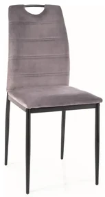 Jedálenská stolička Rip Velvet, sivá