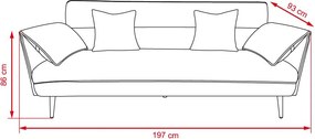 Rozkladacia sofa Catini AMELIA zelená