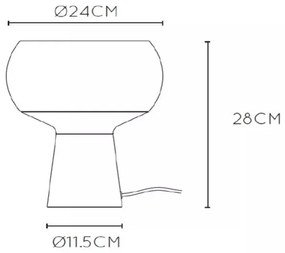 Lucide 05540/01/30 - Stolná lampa FARRIS 1xE27/25W/230V čierna