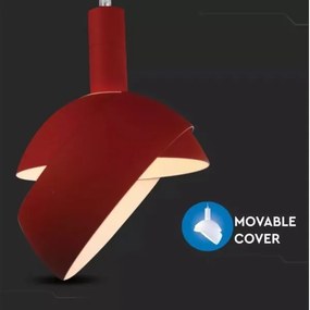 Luster na lanku 1xE14/60W/230V červená