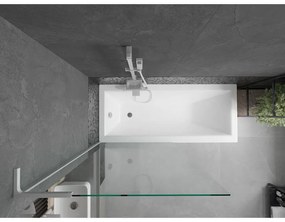 Mexen Next L, 1-krídlová vaňová zástena 90 x 150 cm, 6mm číre sklo, biely profil, 895-090-000-03-00-20