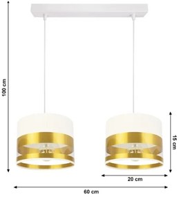 Luster na lanku MILO 2xE27/60W/230V zlatá
