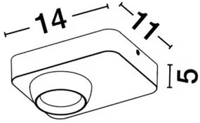 LED biele moderné stropné svietidlo Kedros