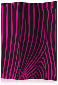 Paraván - Zebra pattern (violet) [Room Dividers] Veľkosť: 135x172, Verzia: Jednostranný