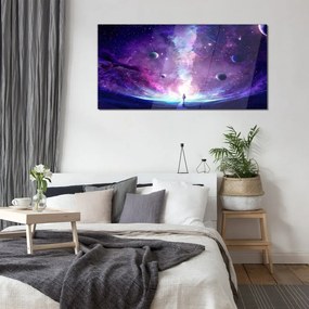 Obraz na skle Nočná obloha hviezda vesmír