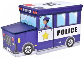 Dětský skládací úložný box Bus modrý