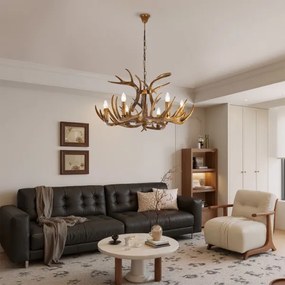 Brilagi - Závesný luster na reťazi DEER 6xE14/10W/230V, priemer 80 cm, v tvare parožia