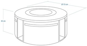 Cortenove ohnisko Patriot 115 cm