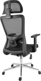 Kancelárska ergonomická stolička Neoseat LORELI — čierna, nosnosť 150 kg