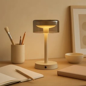 Brilliant - RAZOR dotyková stolná LED lampa, stmievateľná a nabíjateľná, LED/2,5W/5V 2700K IP44 sivá