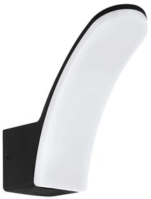EGLO Vonkajšie dizajnové nástenné LED svietidlo FIUMICINO, čiernobiele