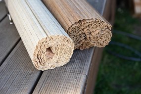 Bambusový baldachýn na pergole - hnedý Šírka rolety: 80 cm, Rozvin rolety: 400 cm