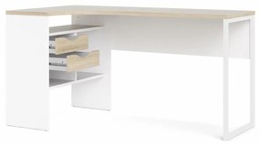 Tvilum Rohový písací stôl EFREM PLUS s 2 zásuvkami s doskou v dekore dub