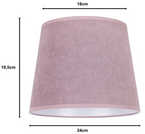 Duolla - Tienidlo k stolnej lampe CLASSIC M E27 pr. 24 cm ružová