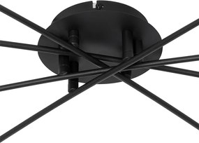 Moderné stropné svietidlo čierne so zlatom 8-žiarovkové - Athens Wire