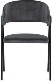 Jedálenská stolička zamatová, sivá DCL-X7130 GREY2