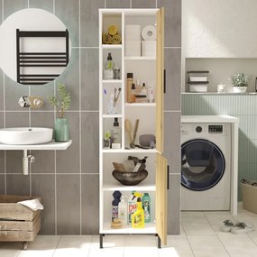 Kúpeľňová skrinka Houseland Vitale 02 biela/dub Wotan