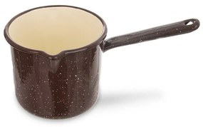 Orion Smaltovaný hrnček s rukoväťou Brown, 12 cm