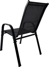 TRENDIE Záhradné stoličky sada 4ks čierne