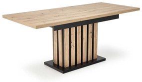Jedálenský stôl Lamello 160 cm, dub artisan / čierna