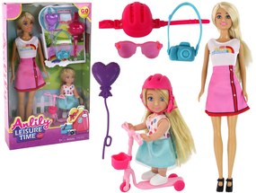 Lean Toys Bábika Anlily s malou bábikou a doplnkami