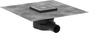 Hansgrohe RainDrain Point, úplná sada podlahového vpustu 100x100, kartáčovaná nerezová oceľ, HAN-56246800
