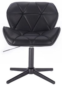 LuxuryForm DESIGN Stolička MILANO na čiernom kríži - čierna